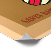 リンコンサンバーバラカリフォルニアサーフィン ポスター (角)