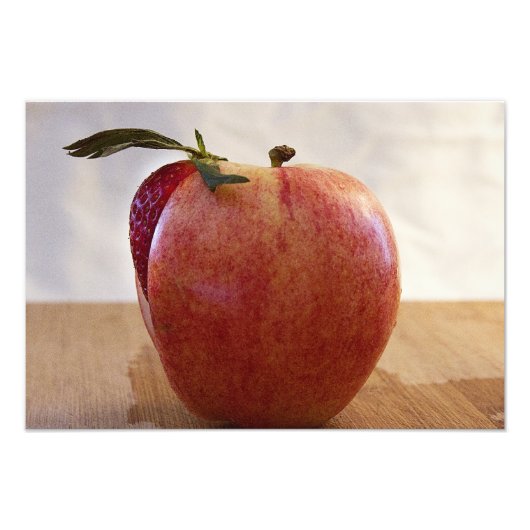 リンゴいちごジュースユニークとフルーツ写真 フォトプリント            (正面)