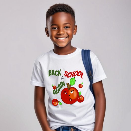 リンゴおもしろい新学期 Tシャツ