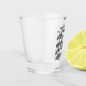 リンゴおもしろい白黒インパーソナライズされたク ショットグラス (左)