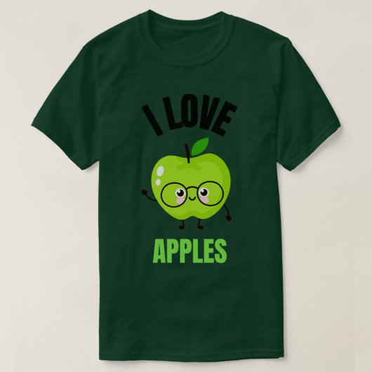 リンゴおもしろい Tシャツ (デザイン正面)