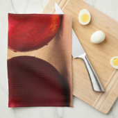 リンゴが三つ五つ キッチンタオル (四つ折り)