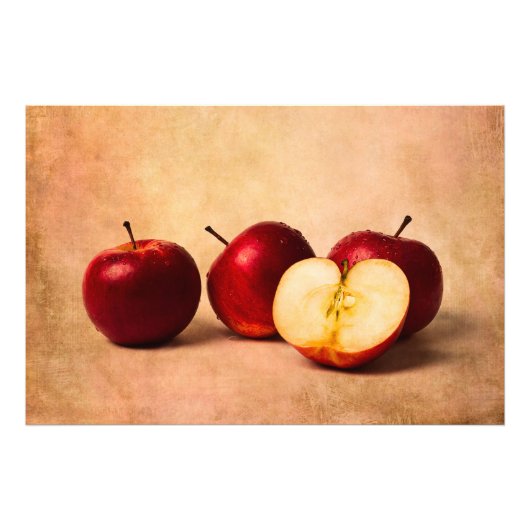 リンゴが三つ五つ フォトプリント            (正面)