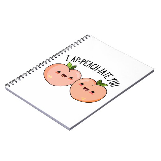 リンゴじゃないよ、ピーチだよ!ユーモアたっぷりのピーチパンを愛してる ノートブック (左側)