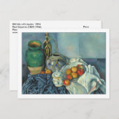 『リンゴとの静物館』セザンヌ ポストカード (正面/裏面)