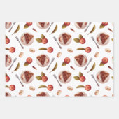 リンゴとアップルパイスライス ラッピングペーパーシート (正面2)