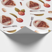 リンゴとアップルパイスライス ラッピングペーパー (角)