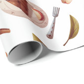 リンゴとアップルパイスライス ラッピングペーパー (ロールコーナー)