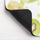 リンゴとオレンジジュースと新鮮な混合フルーツ マウスパッド (コーナー)