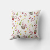 リンゴとキノコが生まれた可愛いウサギ クッション (裏面)