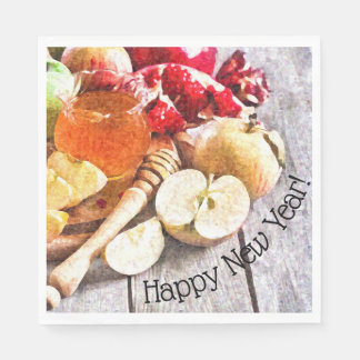 リンゴとハチミツ素朴の甘いロッシュ・ハサナ スタンダードランチョンナプキン