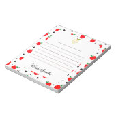 リンゴとハート先生 ノートパッド (回転)