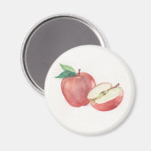 リンゴとハーフ マグネット (正面/裏面)