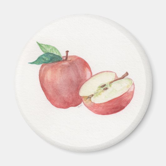 リンゴとハーフ マグネット (正面)