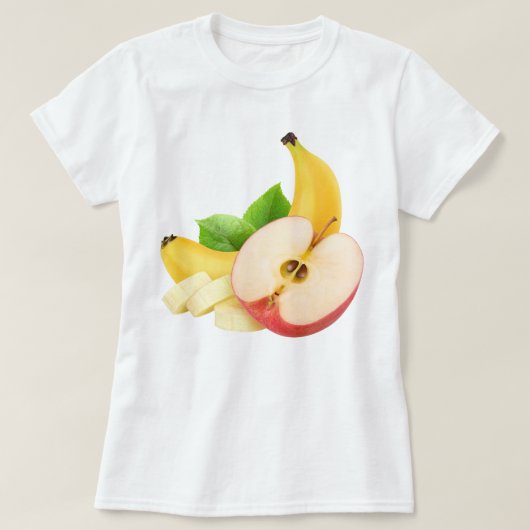 リンゴとバナナ Tシャツ (デザイン正面)