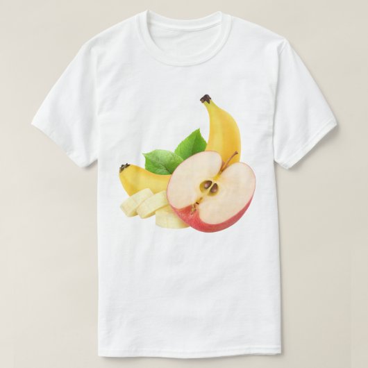 リンゴとバナナ Tシャツ (デザイン正面)