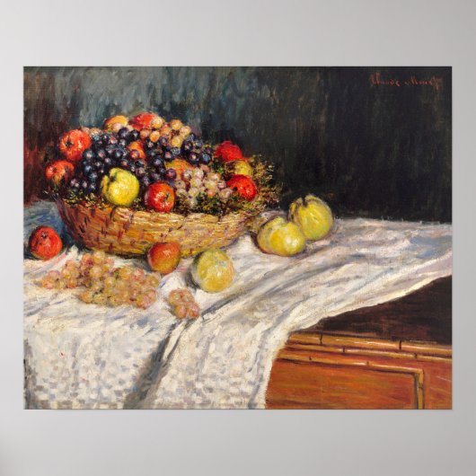 リンゴとブドウ(1879-1880)クロード・モネ ポスター (正面)