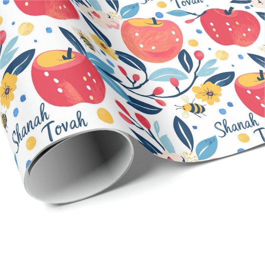 リンゴとミツバチとシャナトヴァ ラッピングペーパー (ロールコーナー)