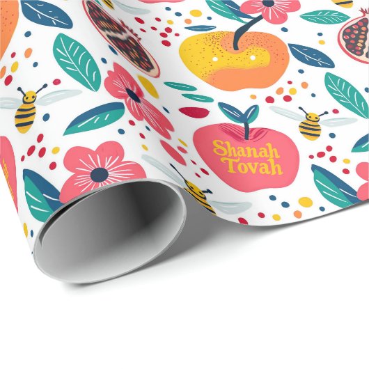 リンゴとミツバチとシャナトヴァ ラッピングペーパー (ロールコーナー)