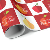 リンゴと梨農家市場カントリースタイル ラッピングペーパー (ロールコーナー)