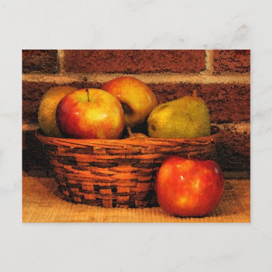 リンゴと梨 ポストカード (正面)