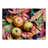 リンゴと紅葉 空白の (正面横)