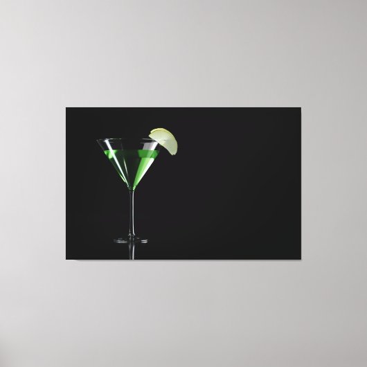 リンゴと緑のappletiniカクテル キャンバスプリント (正面)