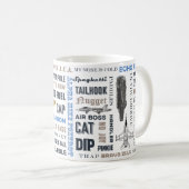 リンゴとF/A-18Fを備えた海軍のマグカップ コーヒーマグカップ (正面右)