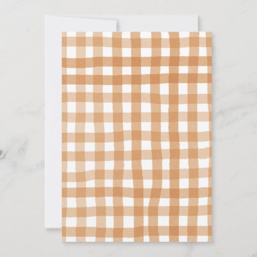 リンゴのカボチャとバラの干し草誕生日秋 招待状 (裏面)