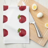 リンゴのキッチンタオルを攻撃 キッチンタオル (四つ折り)