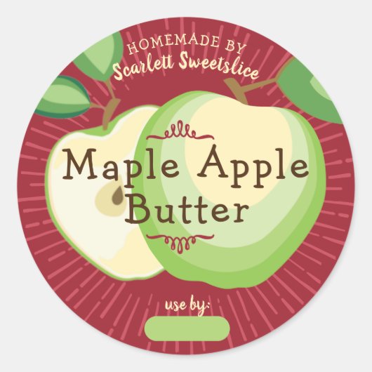 リンゴのソースのパイ果物の缶詰ラベルを充填 ラウンドシール (正面)