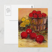 リンゴのバケツ ポストカード (正面/裏面)