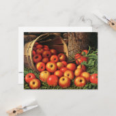 リンゴのバスケット カード (正面/裏面インサイチュ)
