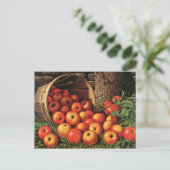 リンゴのバスケット ポストカード (スタンド正面)