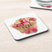 リンゴのバスケット，収穫，秋，秋 コースター (左側)