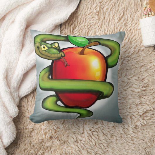 リンゴのヘビ クッション (ブランケット)