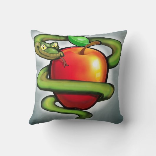 リンゴのヘビ クッション (裏面)
