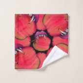 リンゴのボビングをするハロウィーンのヴァンパイア女王 バスタオルセット (ウォッシュタオル)