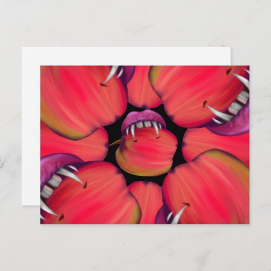 リンゴのボビングをするハロウィーンのヴァンパイア女王 ポストカード (正面/裏面)