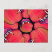 リンゴのボビングをするハロウィーンのヴァンパイア女王 ポストカード (正面)