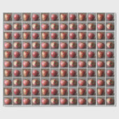 リンゴのモザイク ラッピングペーパー (フラット)