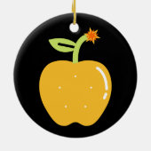 リンゴの不調和セラミックオーナメント セラミックオーナメント (裏面)