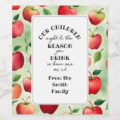 リンゴの先生価を飲む理由 ワインラベル (シングルラベル)