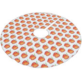 リンゴの先生赤おいしいフルーツプリント ブラッシュドポリエステルツリースカート (アングル)