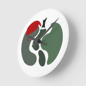 リンゴの分割 ラウンド壁時計 (傾斜)