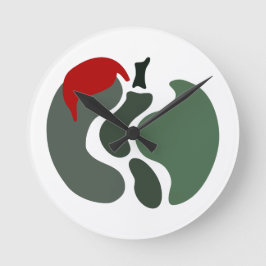 リンゴの分割 ラウンド壁時計