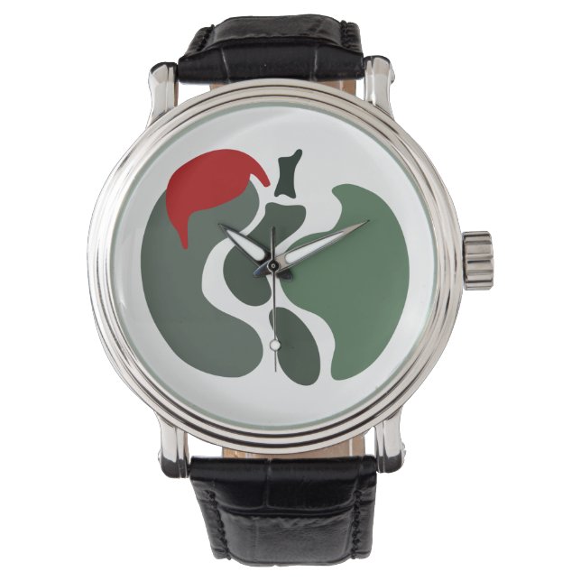 リンゴの分割 腕時計 (正面)