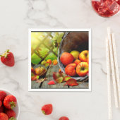 リンゴの収穫 スタンダードカクテルナプキン (インサイチュ)