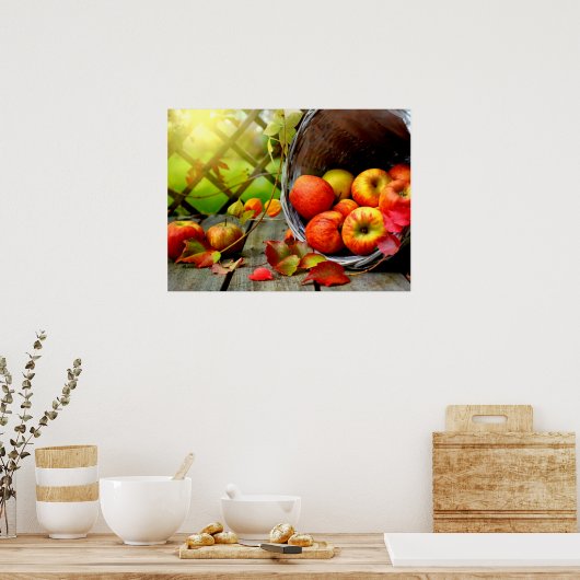 リンゴの収穫 ポスター (キッチン)