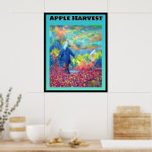 リンゴの収穫 ポスター (キッチン)